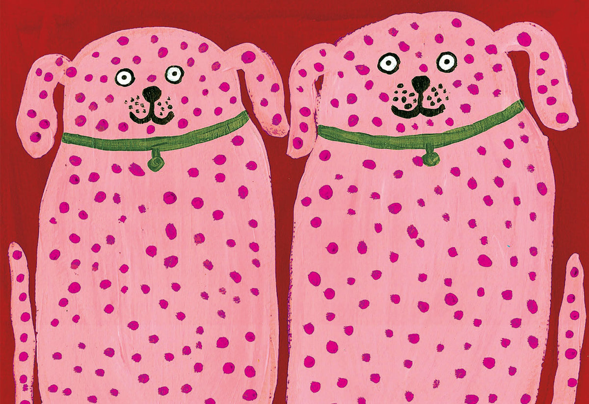 Two Spotty Dogs card, Artpress