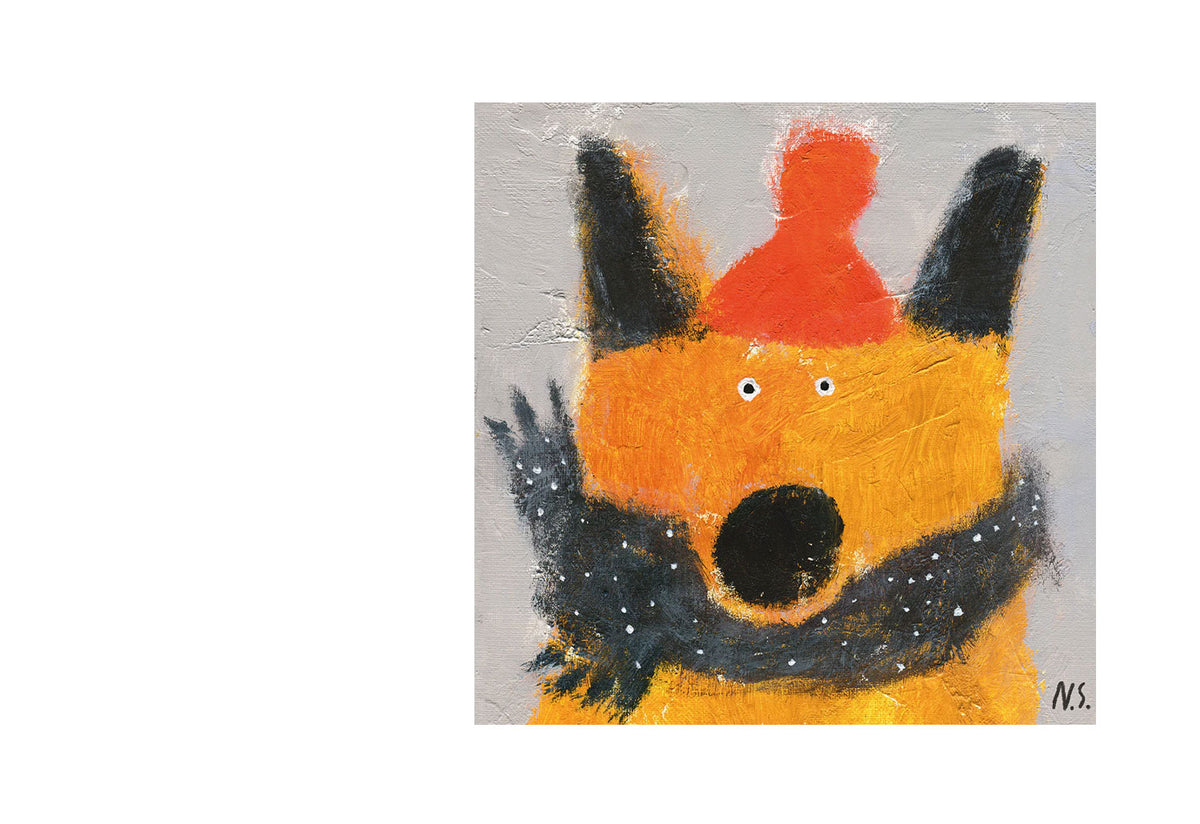Fox with Warm Scarf Card, Artpress