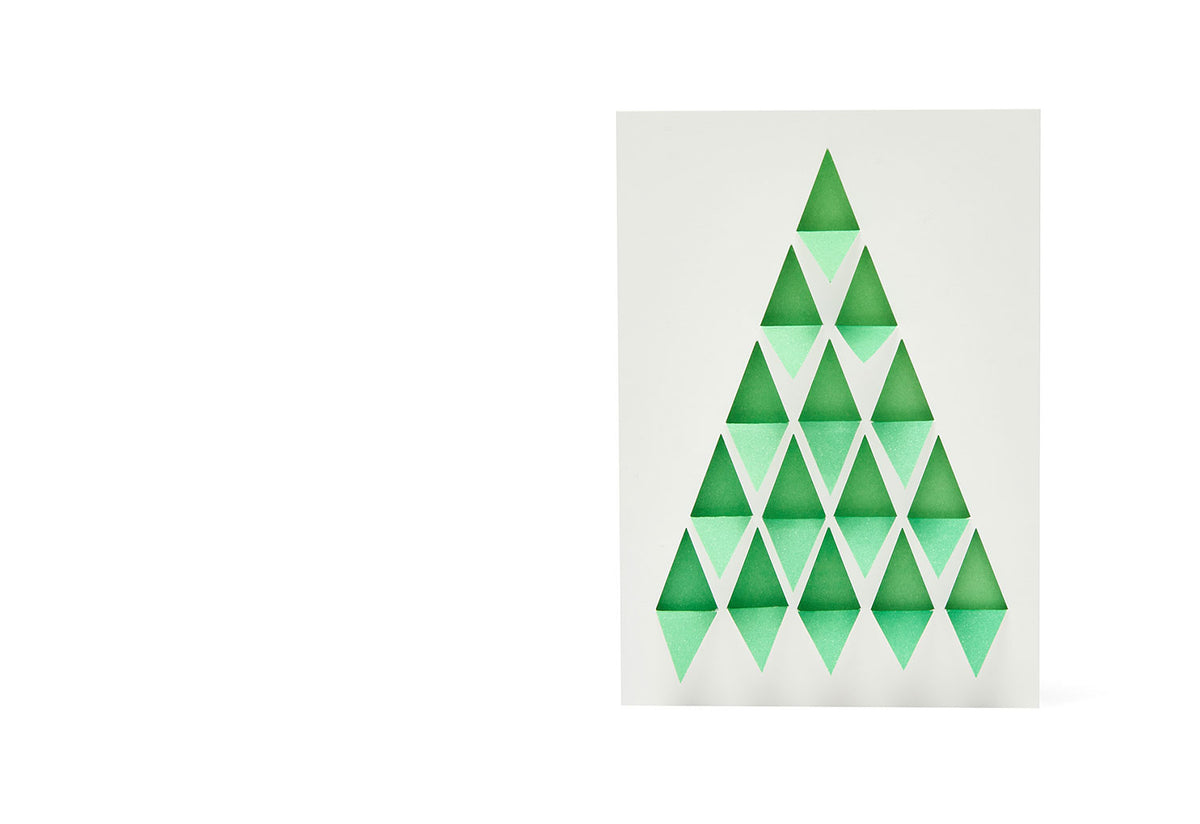 Green Fir Tree Card, Cut and make