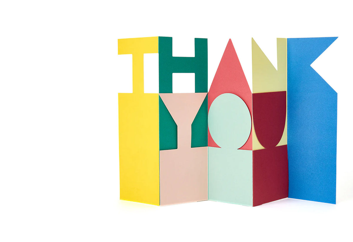 Thank You Cut Out Folding Card, Cut and make