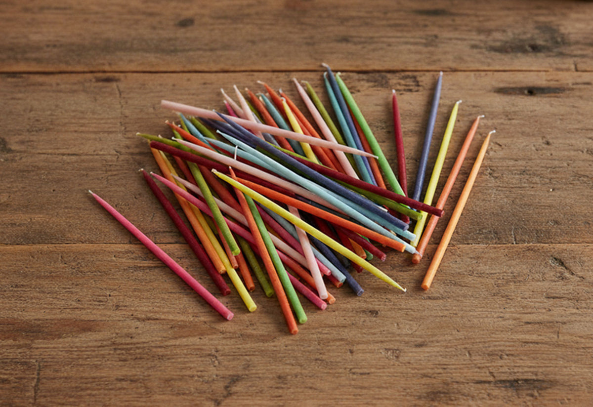 Thin Taper Candles Set, British colour standard