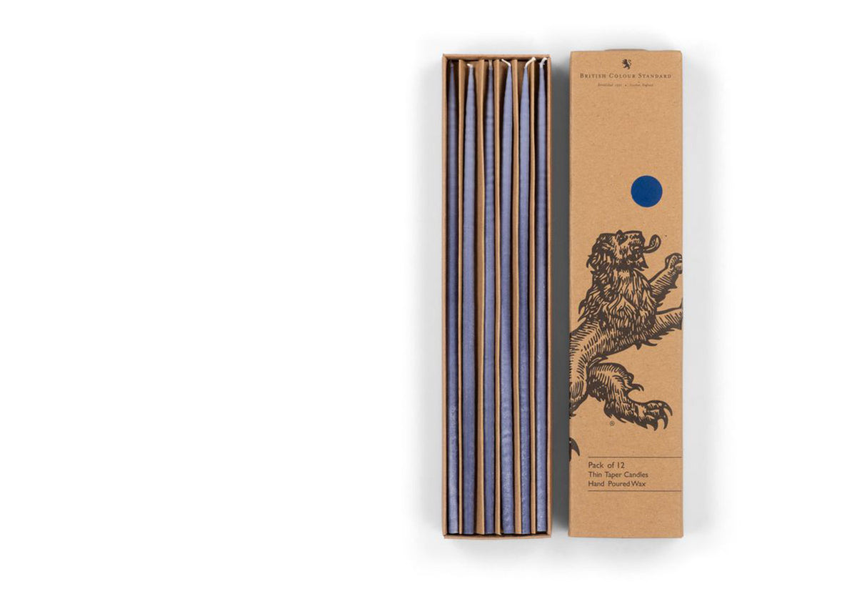 Thin Taper Candles Set, British colour standard