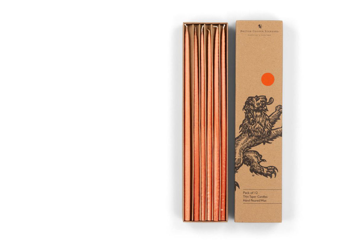 Thin Taper Candles Set, British colour standard