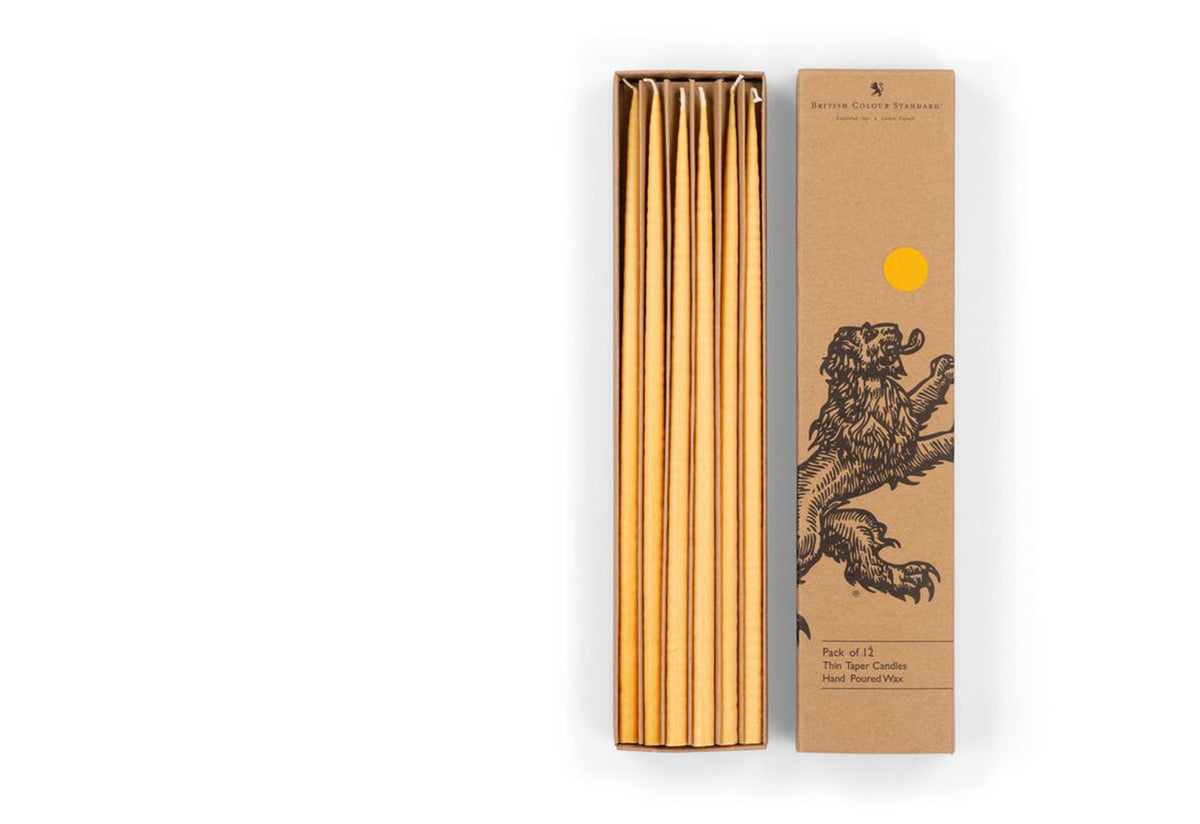 Thin Taper Candles Set, British colour standard