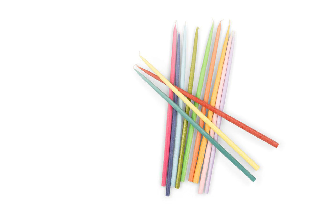 Thin Taper Candles Set, British colour standard