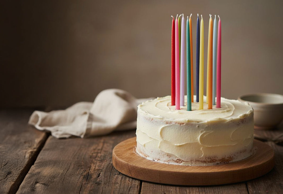 Thin Taper Candles Set, British colour standard