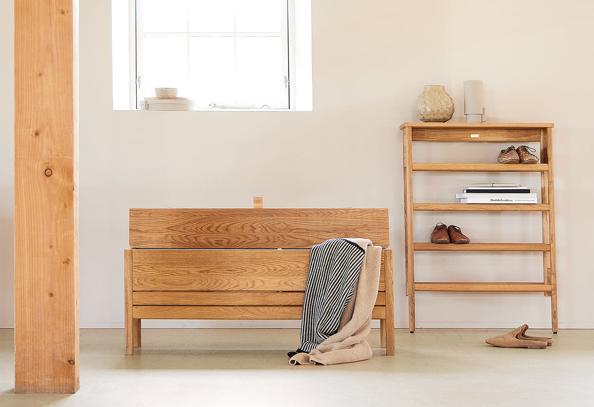 Form & Refine A Line Shoe Rack 72 | twentytwentyone | White oiled - Oak