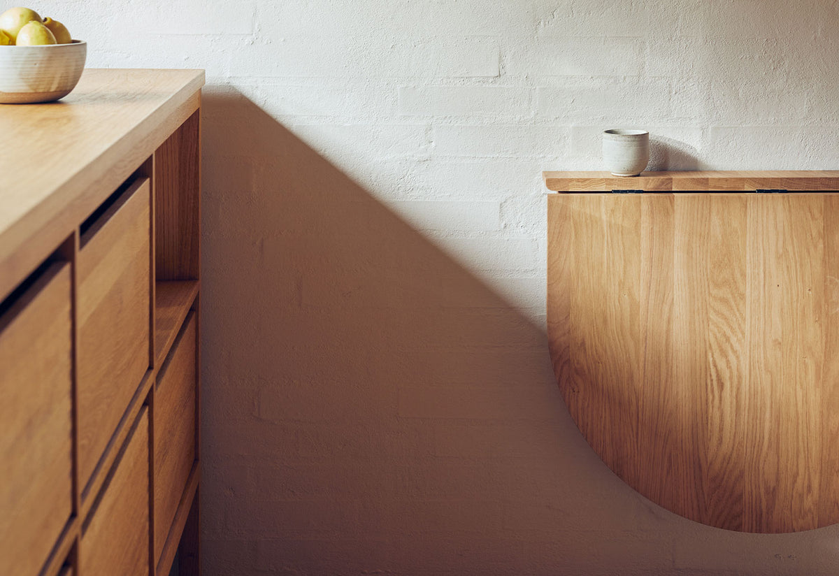 Trefoil Folding Wall Table, Herman studio, Form and refine