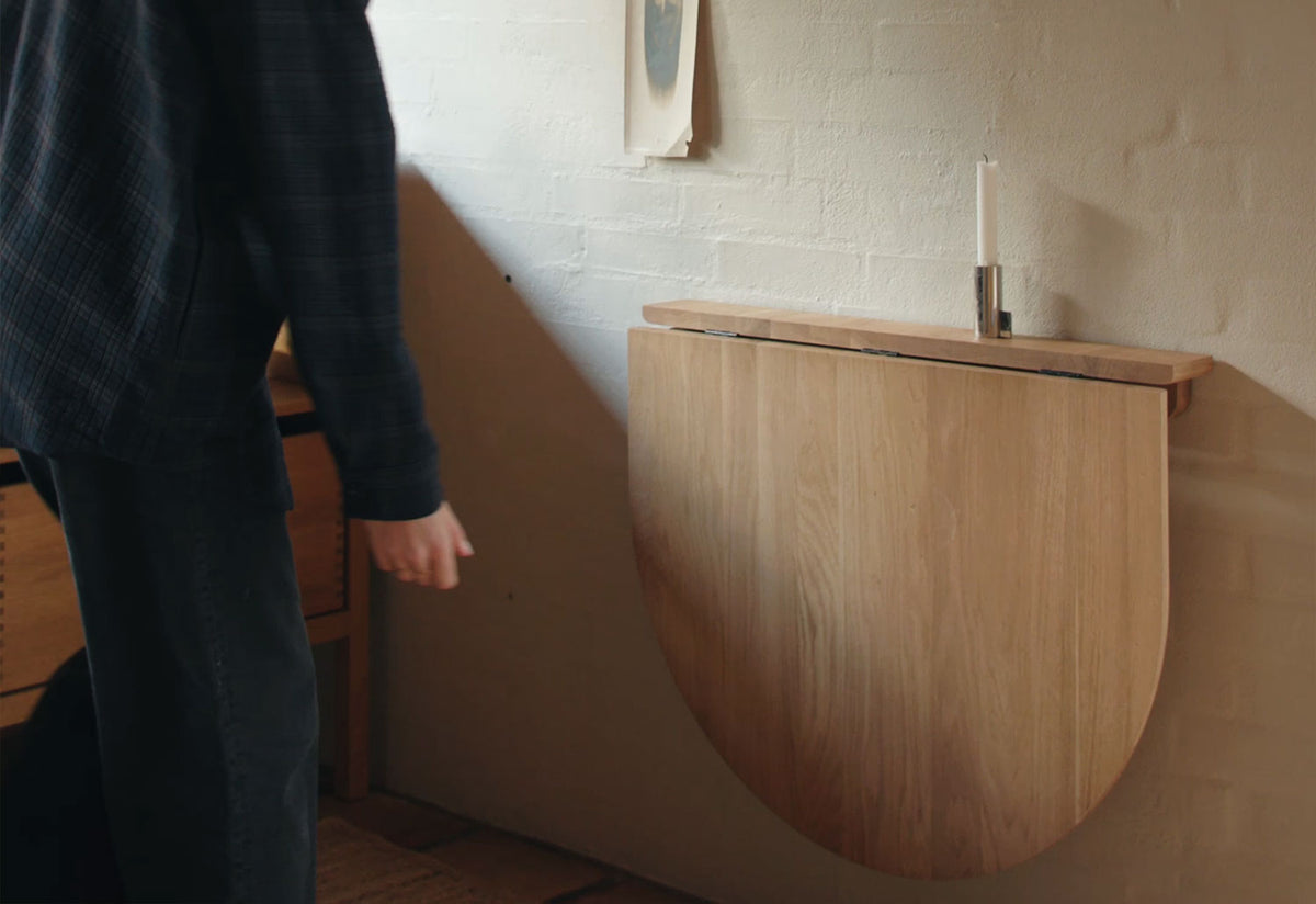 Trefoil Folding Wall Table, Herman studio, Form and refine
