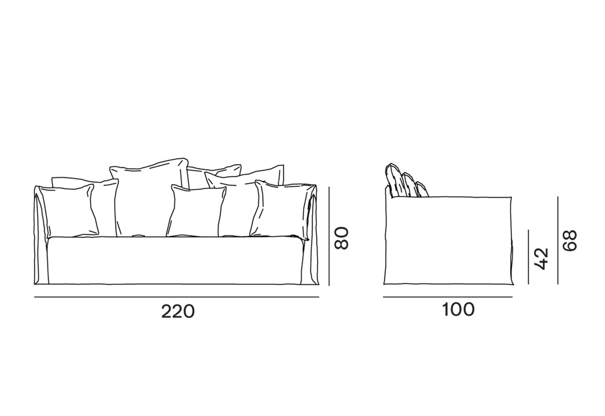 Ghost Three-Seat Sofa, Paola navone, Gervasoni