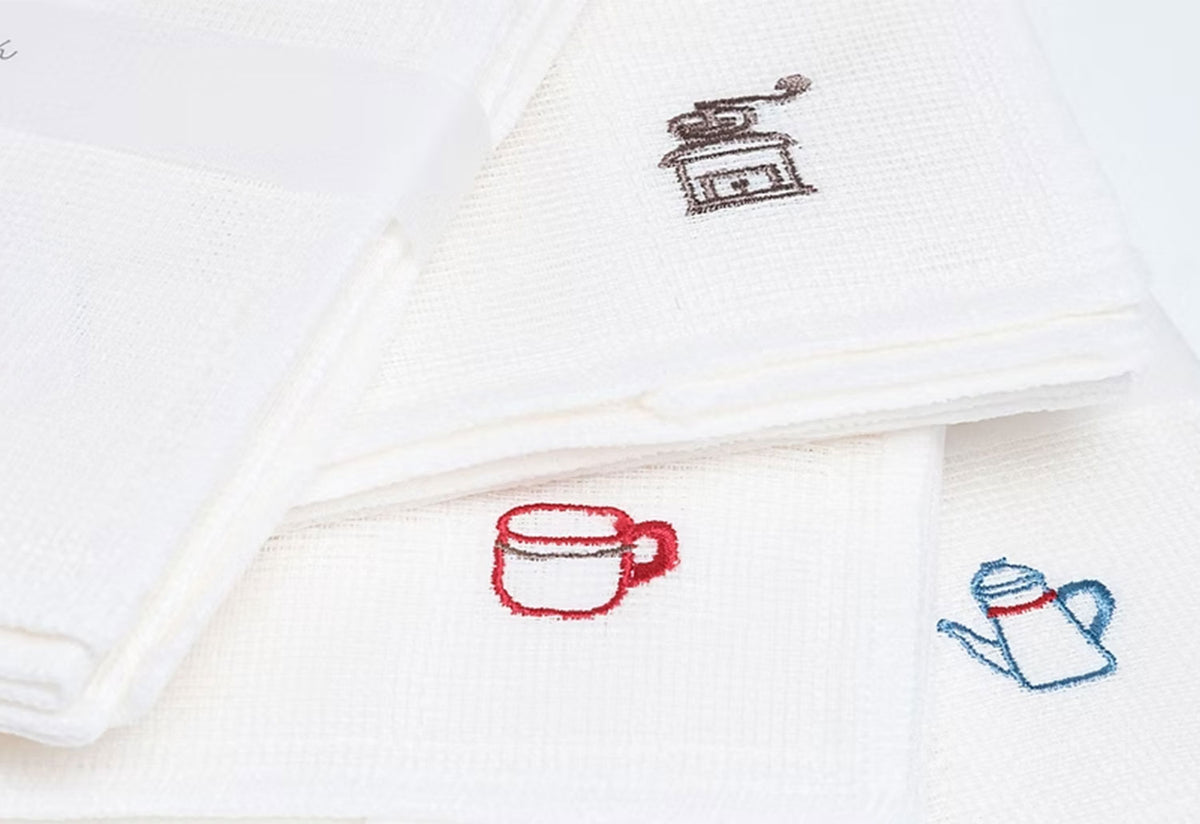 Embroidered Dishcloth, Harada orimono