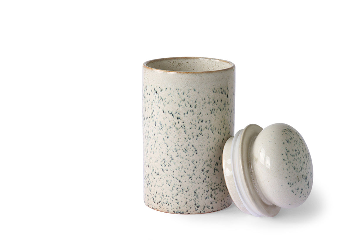 70s Ceramic Storage Jar, Hail, Hkliving