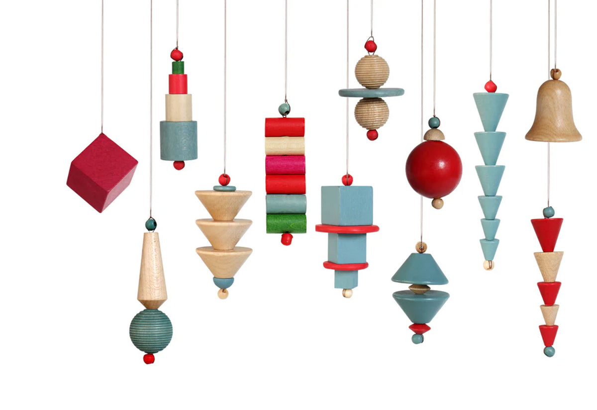 Bauhaus Christmas Ornaments, Ic design
