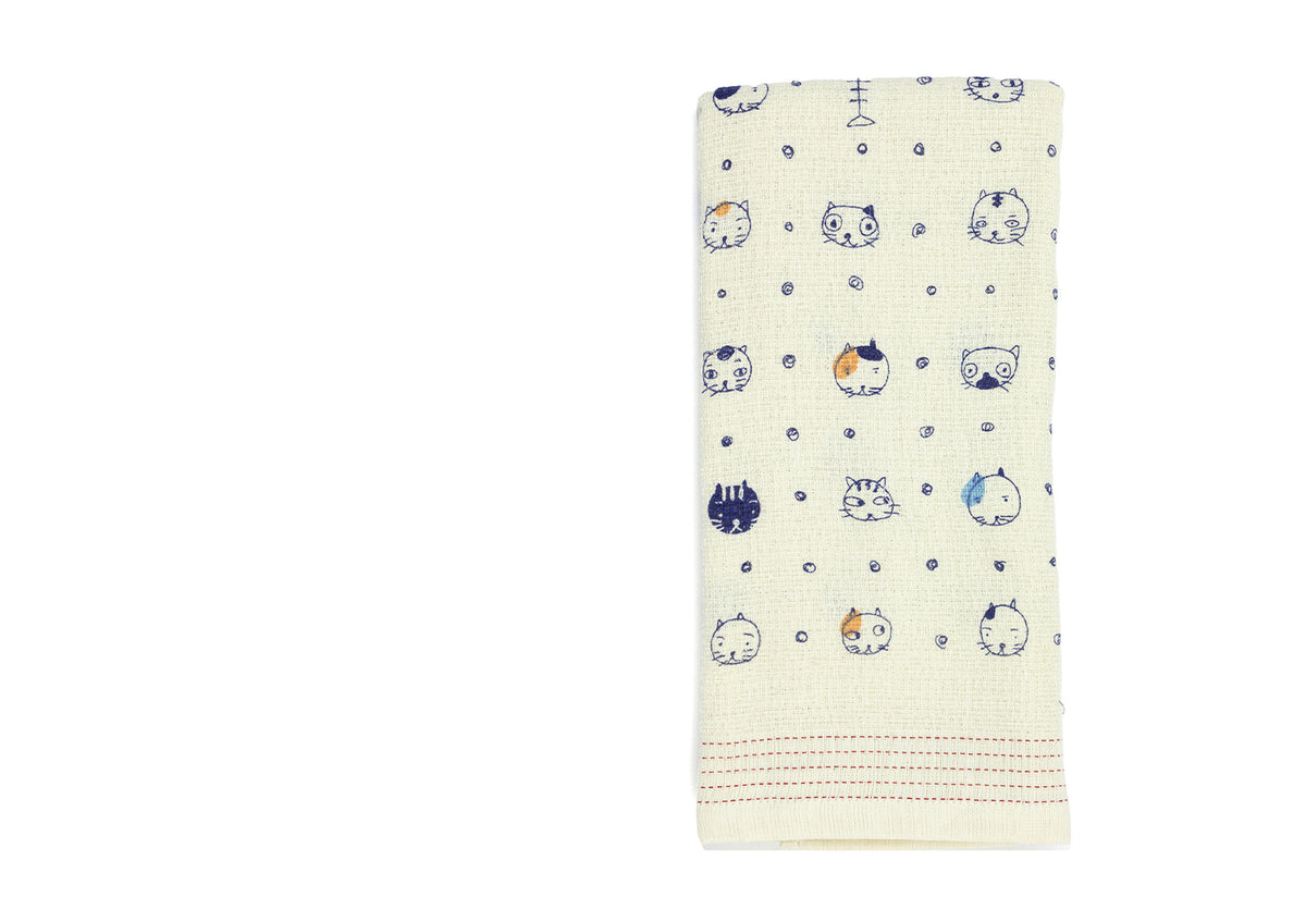 Tenugui Towel | Nuno Cat Face, Kenkawai