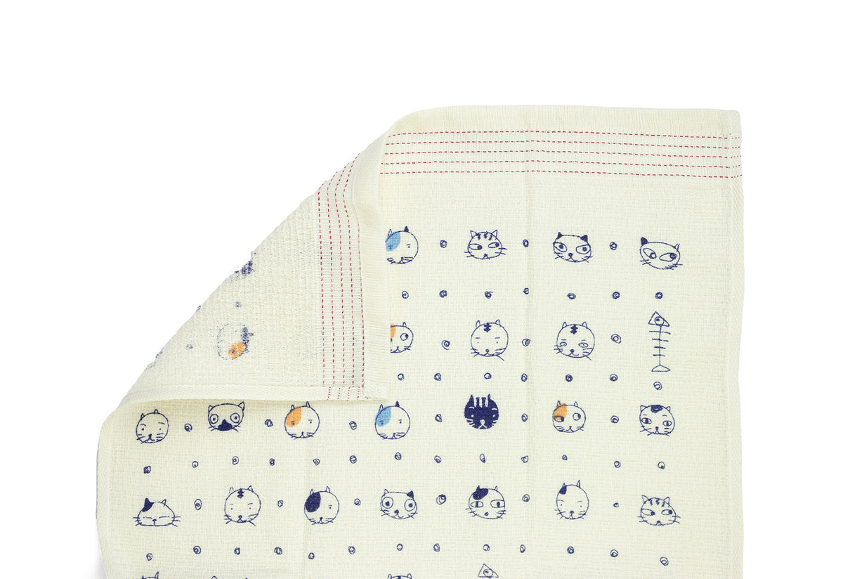 Tenugui Towel | Nuno Cat Face, Kenkawai