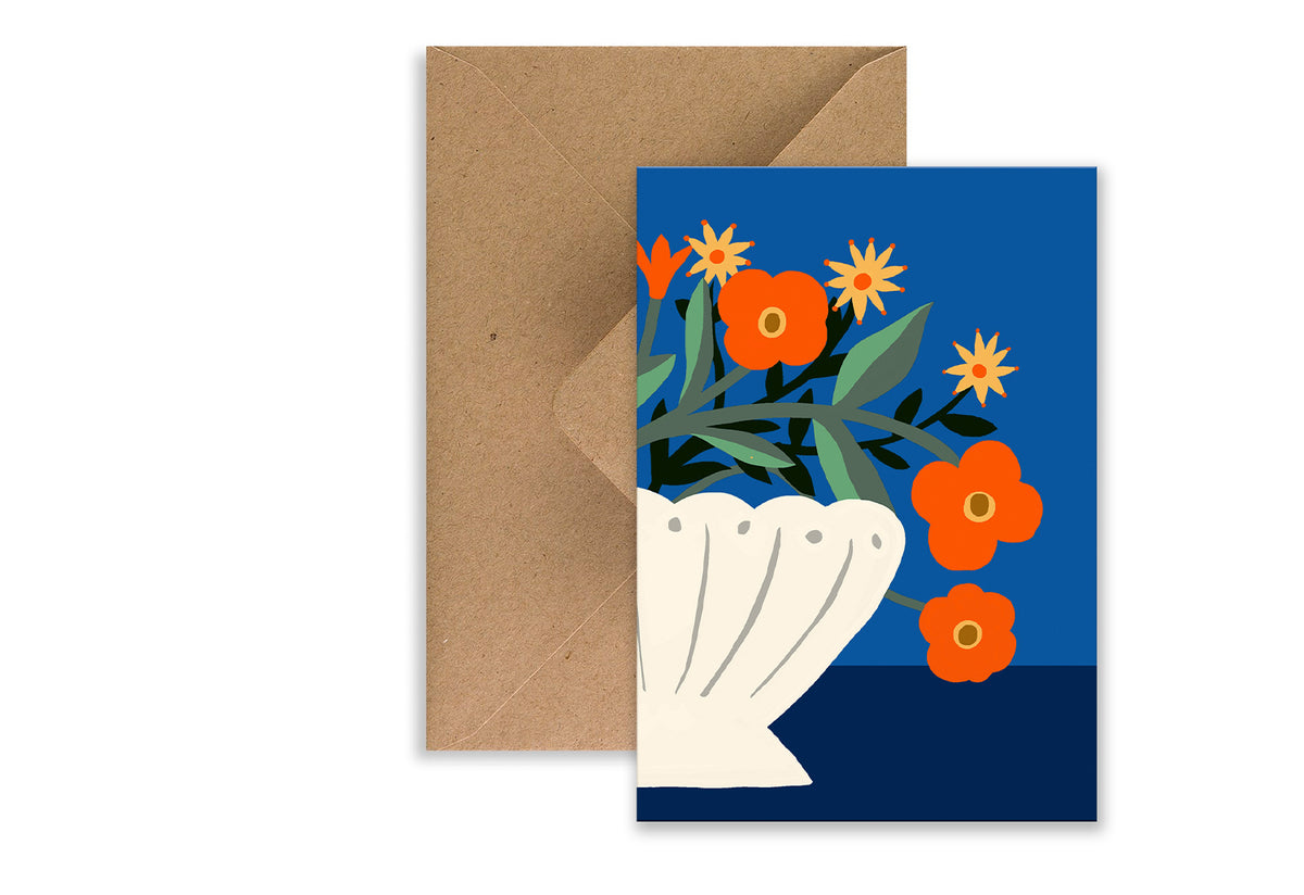 An Arrangement Orange Flower Card, Kiran ravilious