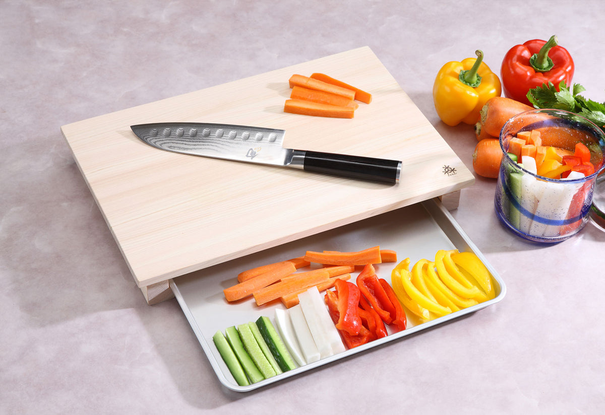Hinoki Cutting Board with Tray, Kodai