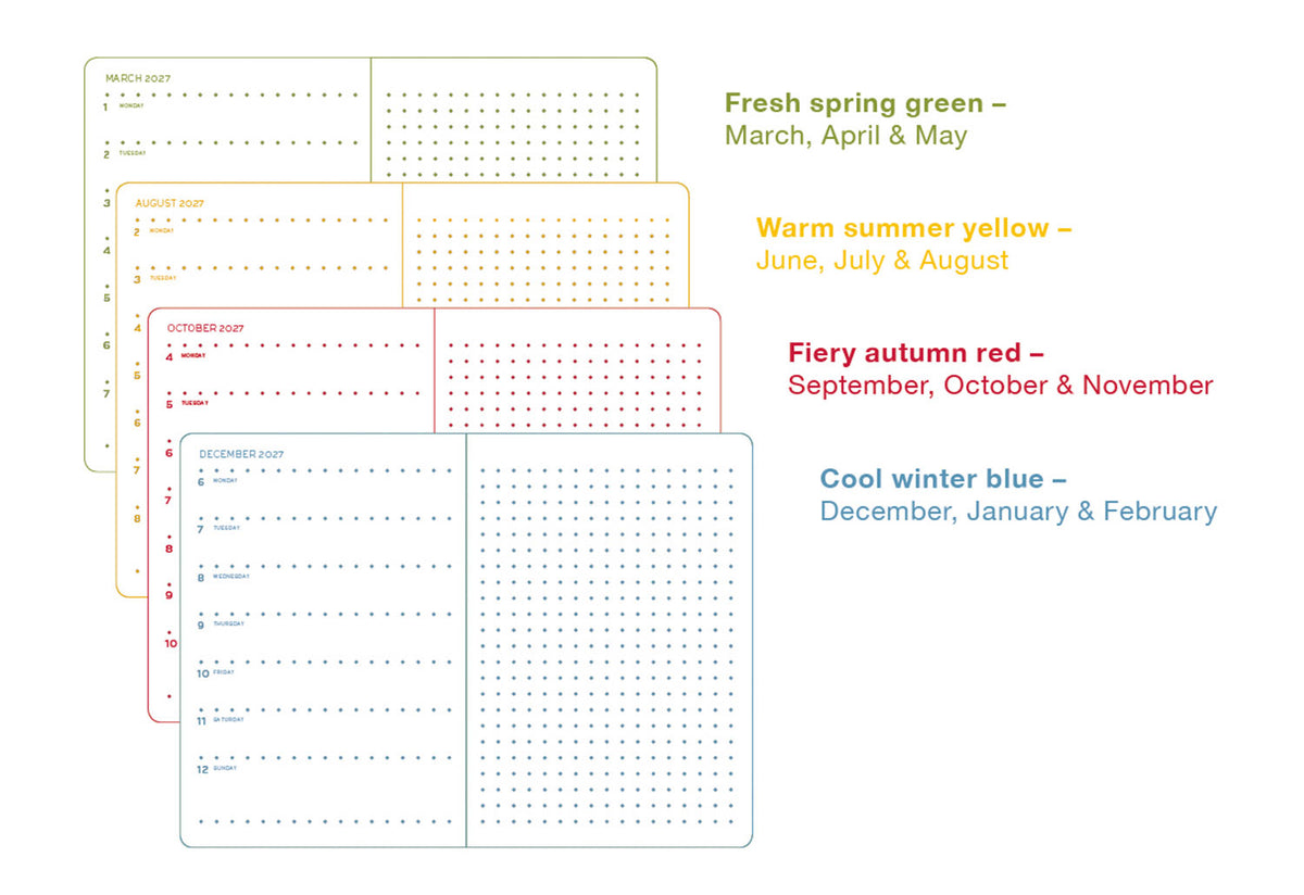 Colourful Seasons Weekly Planner 2027, Leuchtturm