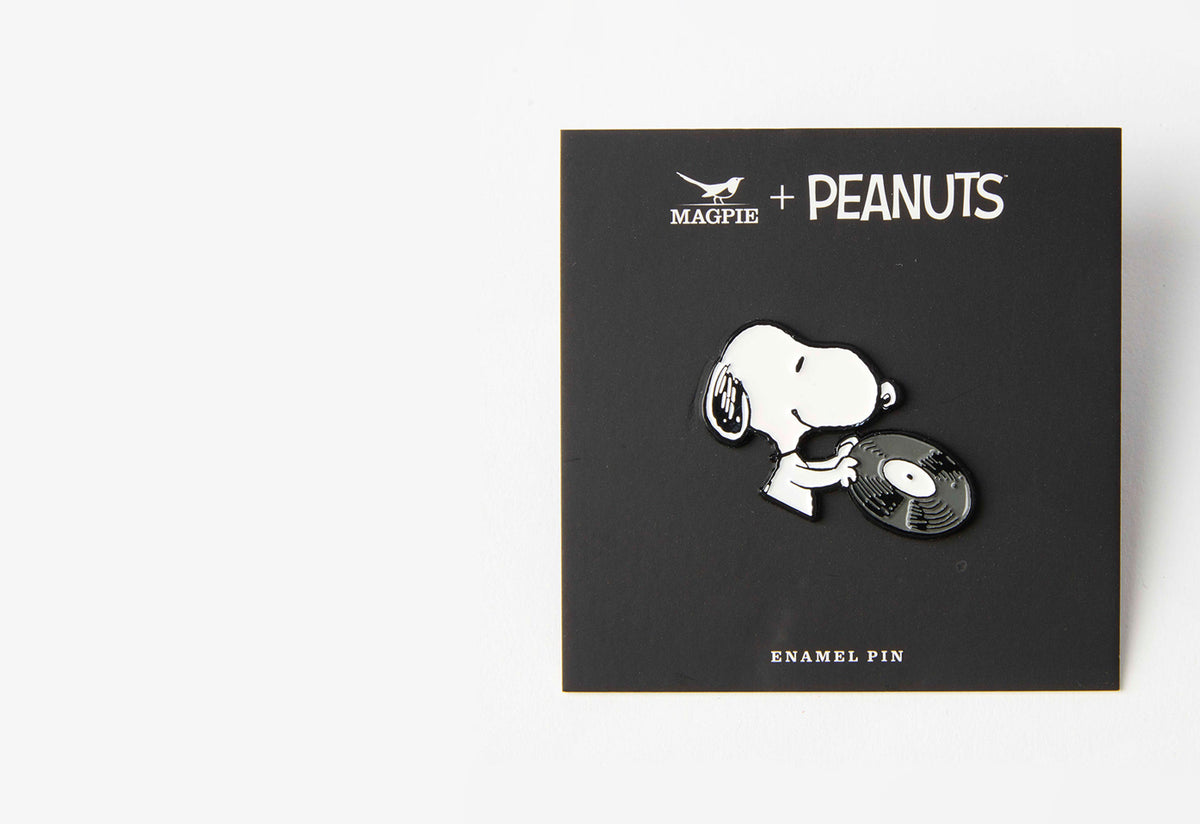 Snoopy Records Enamel Pin, Magpie