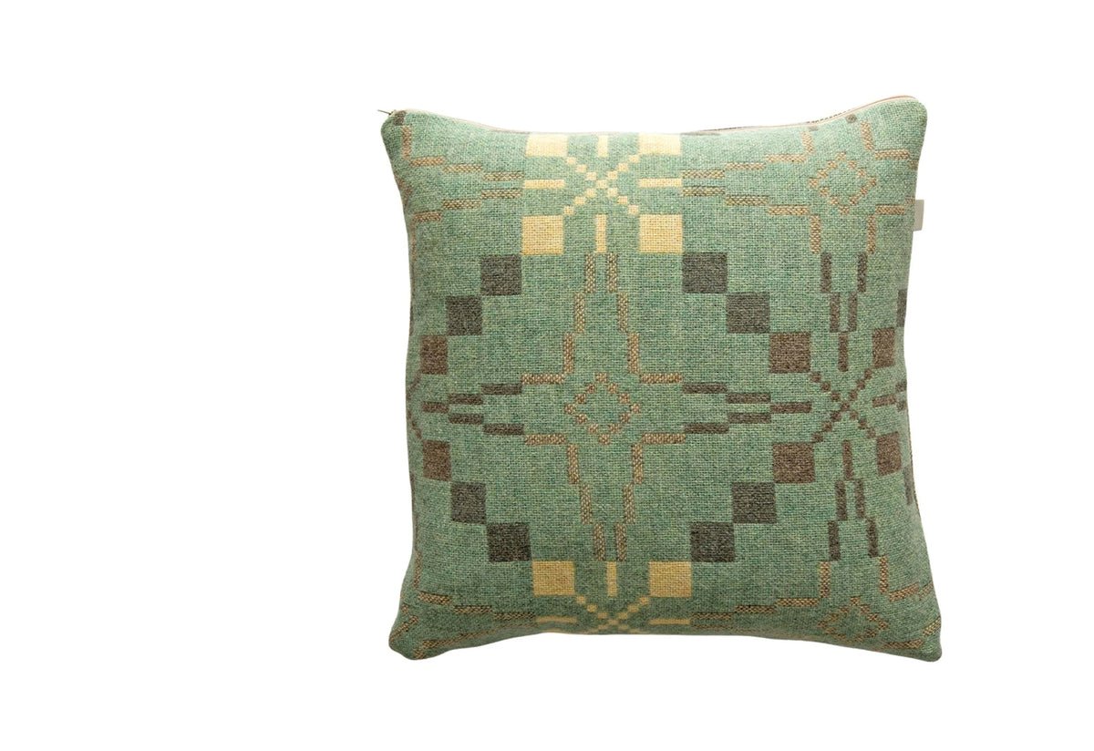 Vintage Star Cushion, Mint, Melin tregwynt