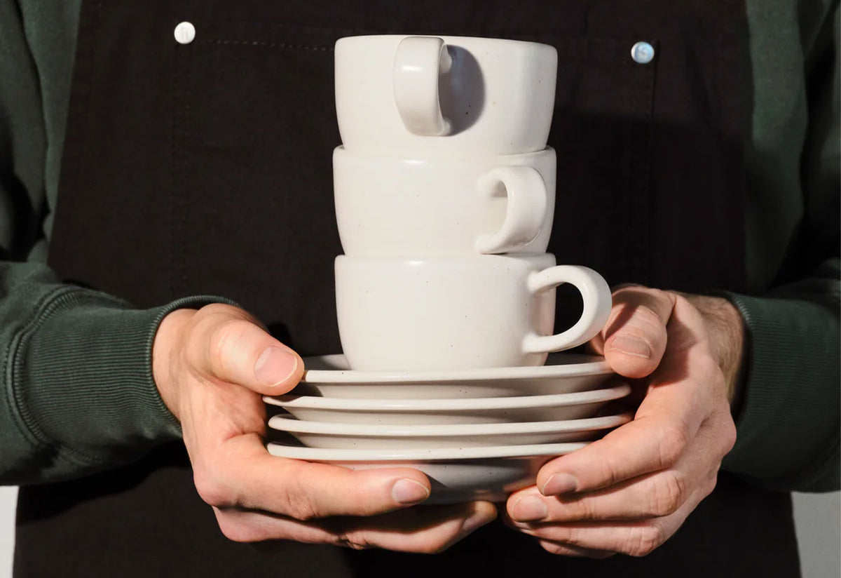 Monoware Flat White Cup + Saucer, Ian mcintyre, Monoware