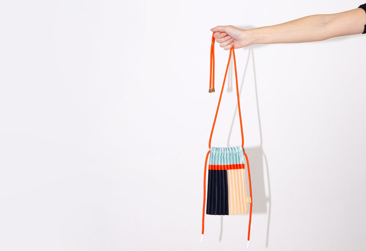 Pleated Mini Bag, Multitudes