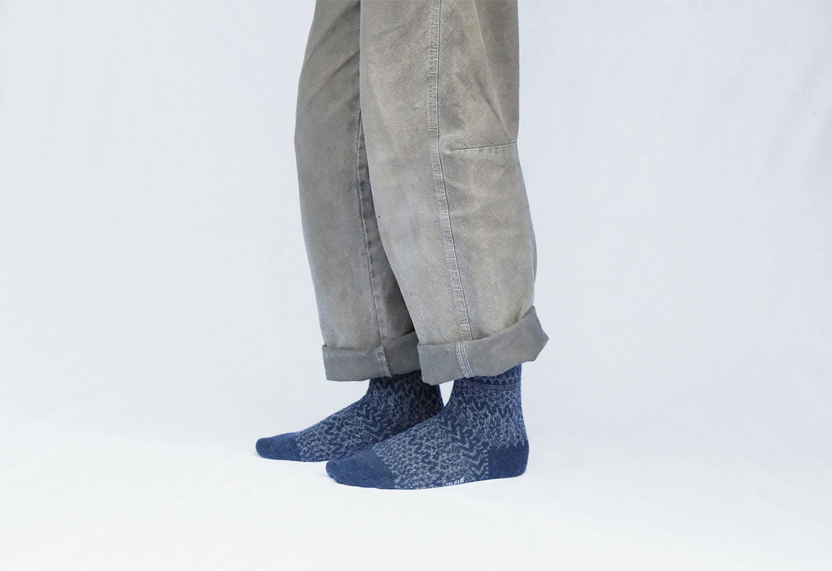 Oslo Wool Jacquard Socks, Nishiguchi kutsushita