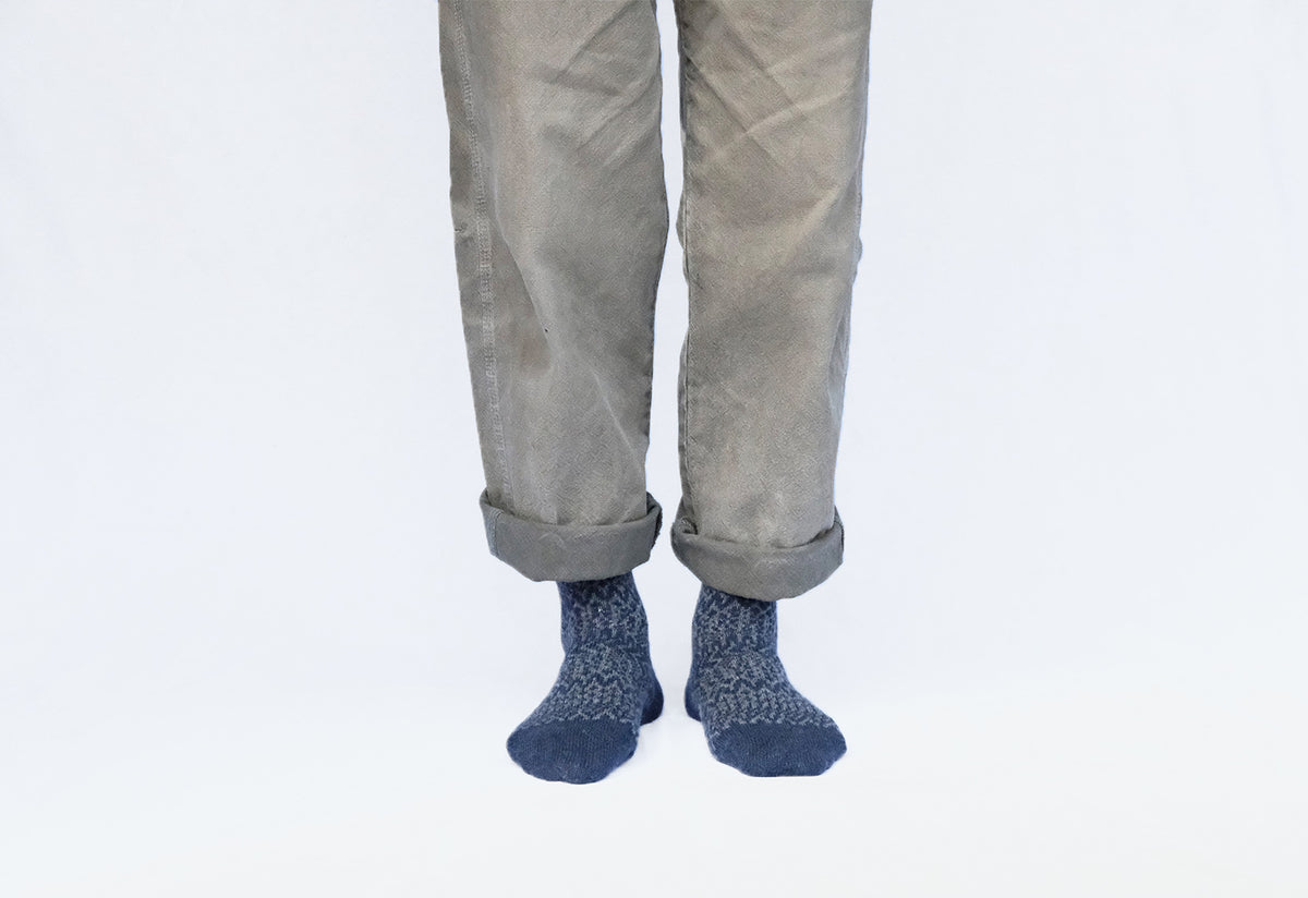 Oslo Wool Jacquard Socks, Nishiguchi kutsushita