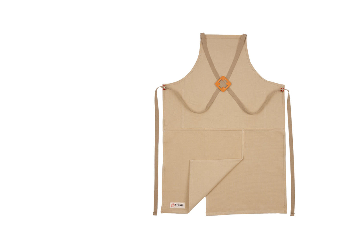 Split Front Canvas Apron, Niwaki