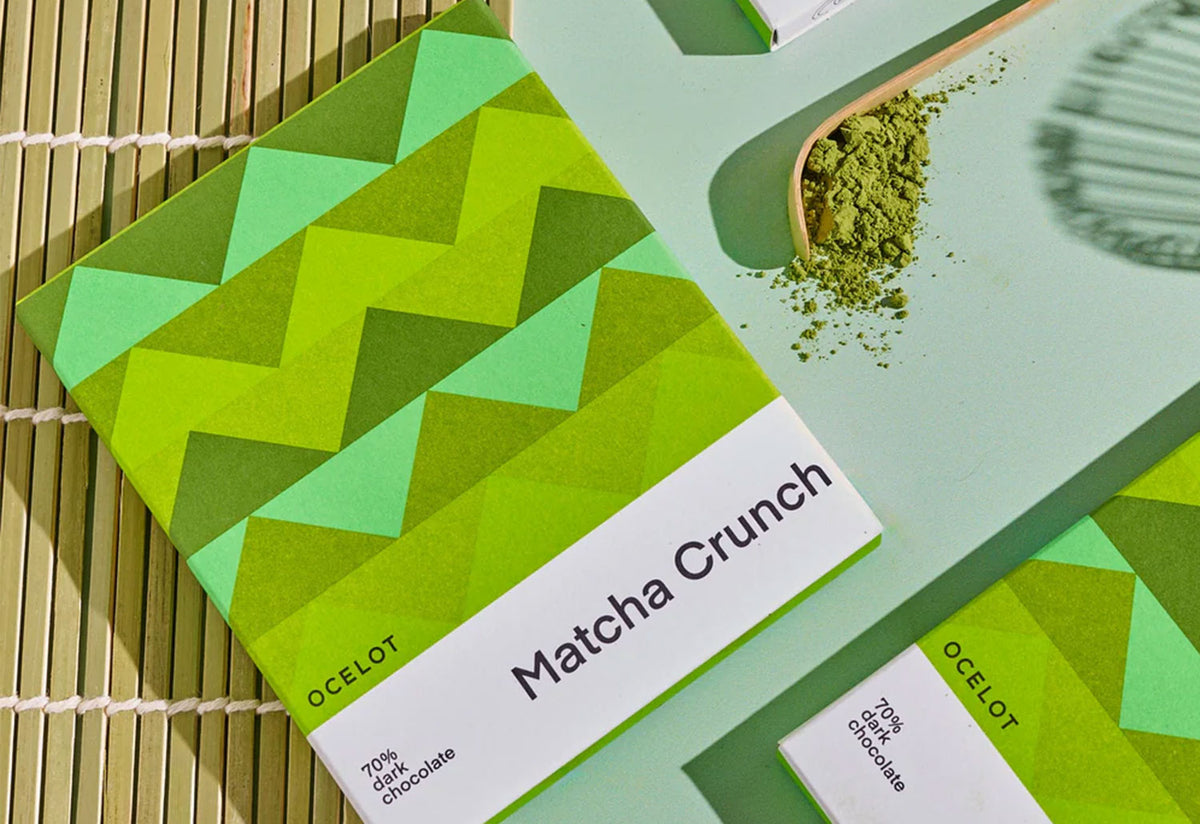Matcha Crunch Dark Chocolate, Ocelot