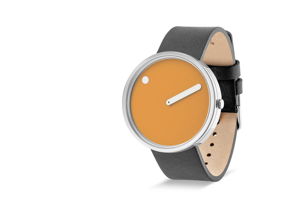 Picto Watch | Grey Leather Strap, Picto