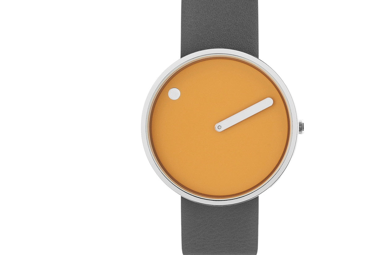 Picto Watch | Grey Leather Strap, Picto