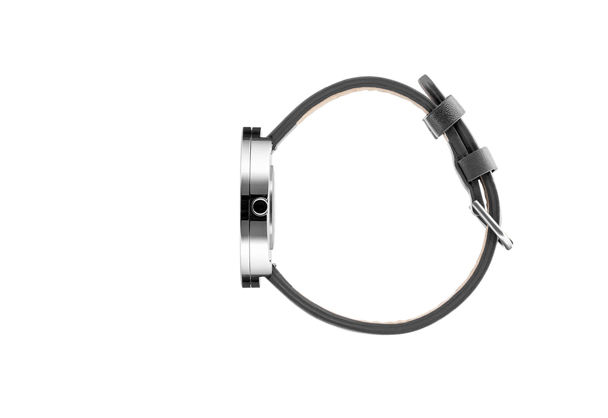Picto Watch | Grey Leather Strap, Picto