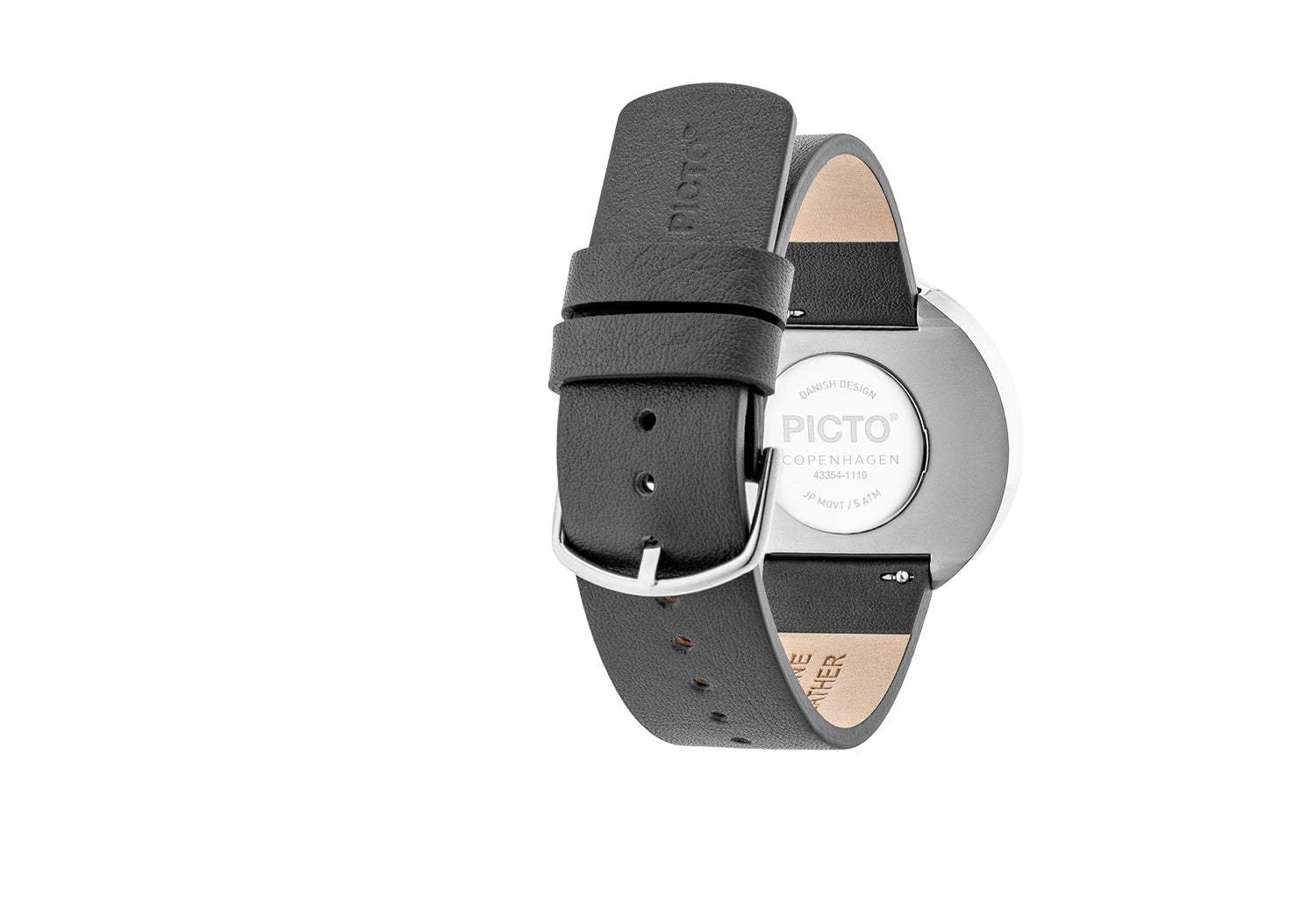 Picto Watch Grey Leather Strap | twentytwentyone