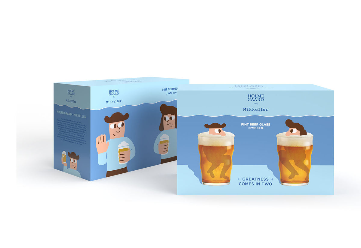 Mikkeller Pint Beer Glass Set, Holmegaard glasvaerk, Rosendahl