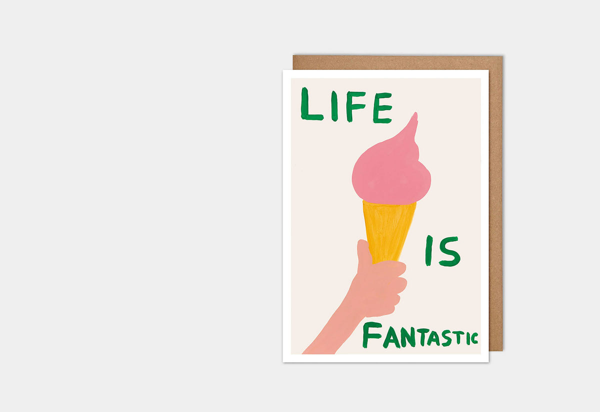 Life Is Fantastic Card, David shrigley, Shrig shop