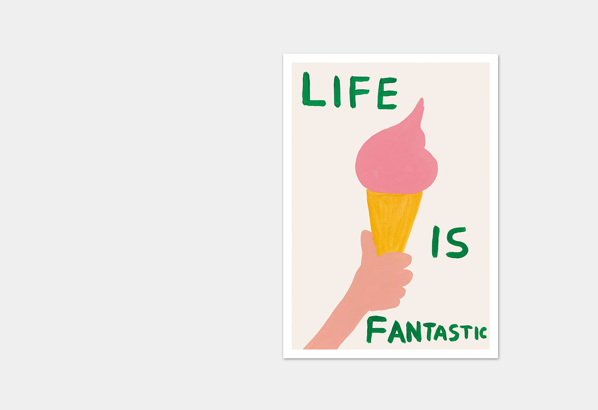 Life Is Fantastic Card, David shrigley, Shrig shop