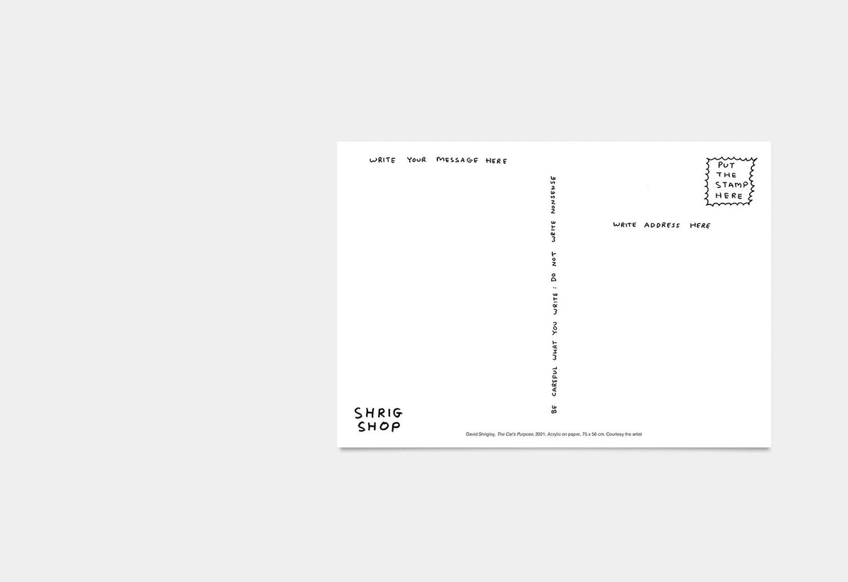 The Cat's Purpose Postcard, David shrigley, Shrig shop