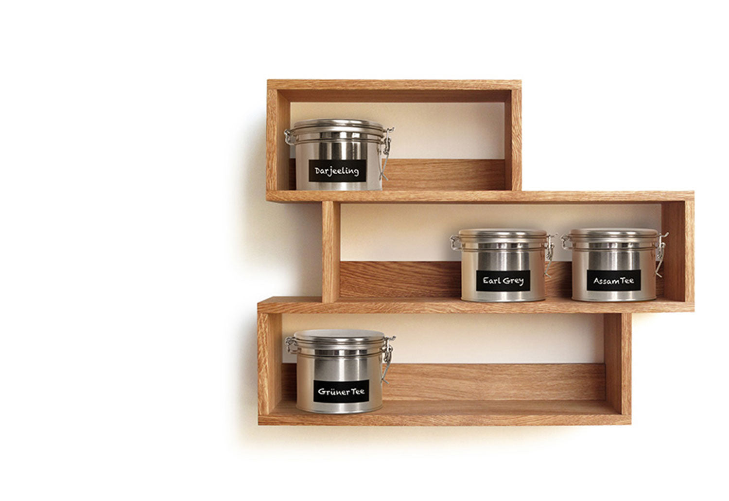 SIDE BY SIDE ティーラック キッチンに木製の棚を置いたら、カウンター上が片付いて家事が