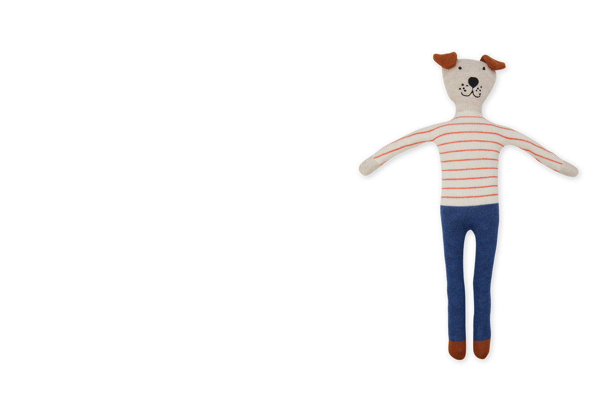 Knitted Dog Doll, Sophie home