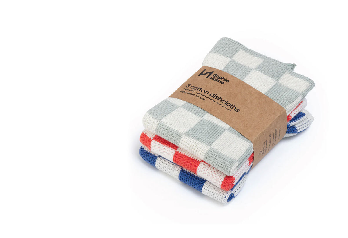 Red Check Dishcloths, Sophie home