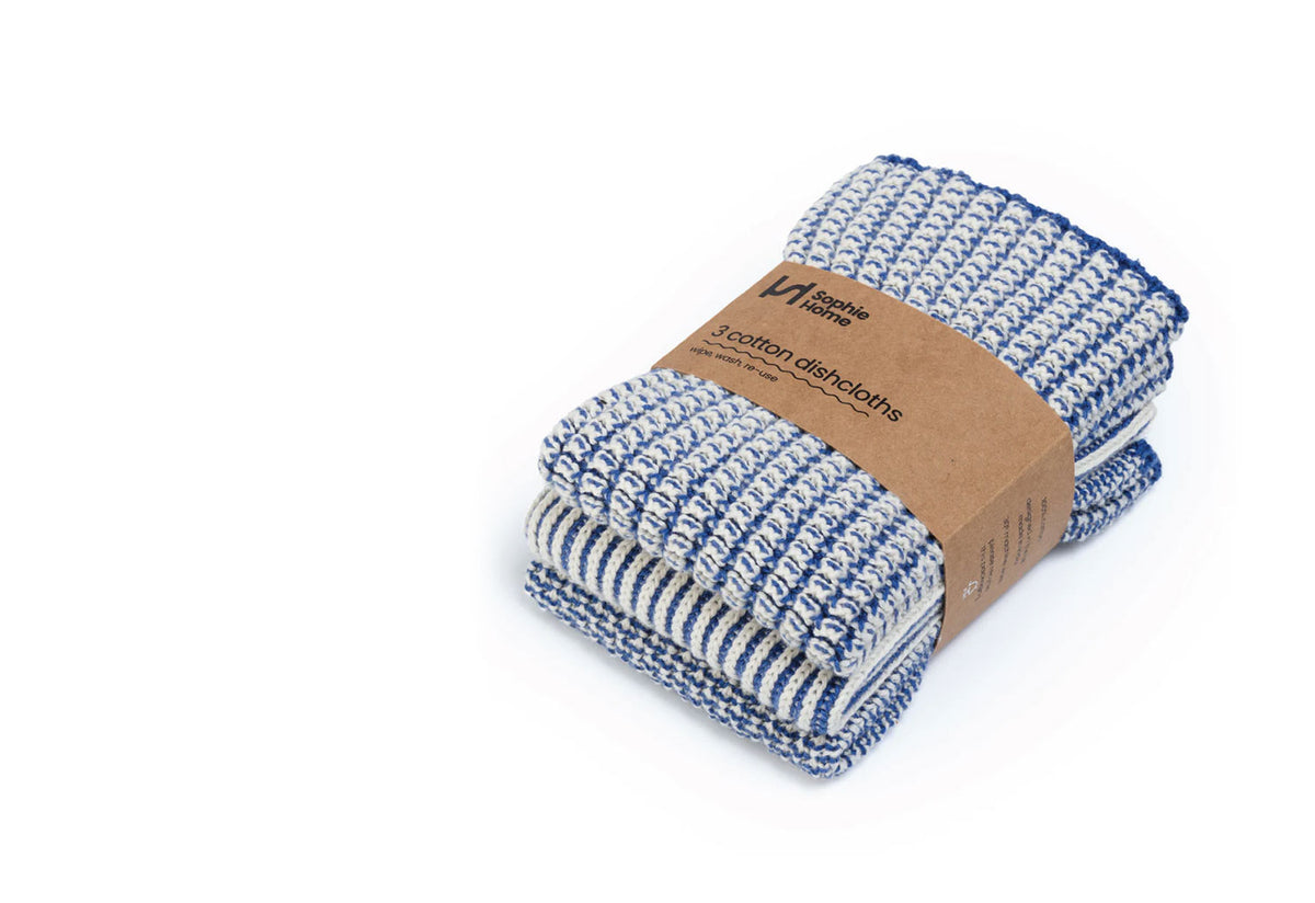 Cobalt Textured Dishcloths, Sophie home