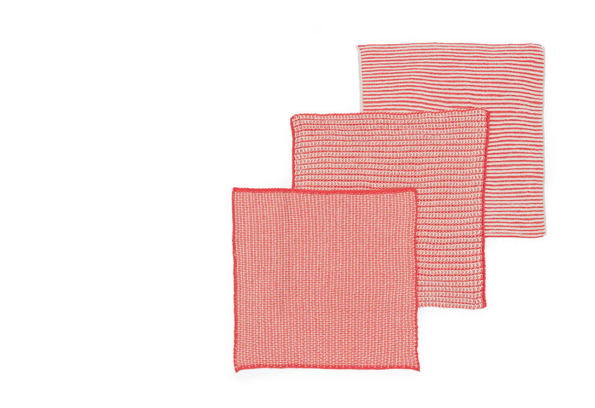 Red Textured Dishcloths, Sophie home