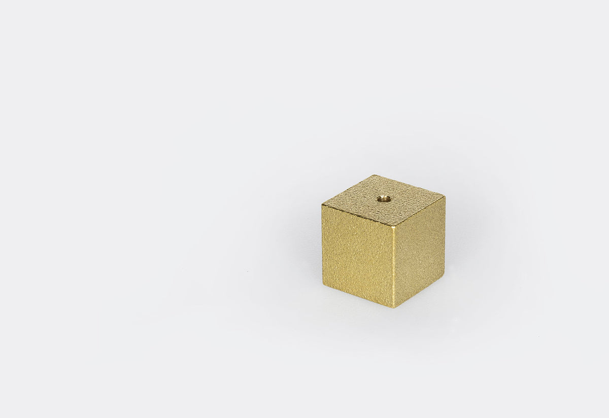 Cube Incense Holder, Gold, Sumitani