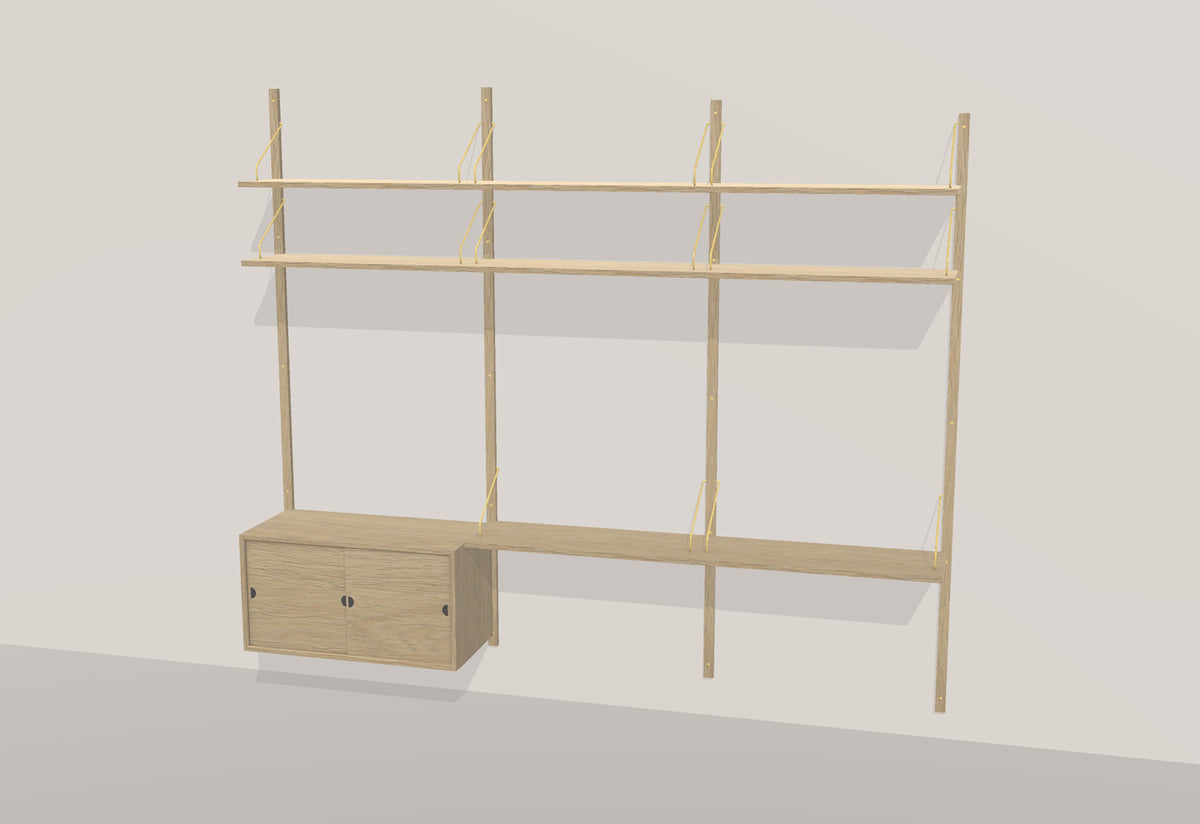 Royal System Shelving, Oak - Ex-Display
