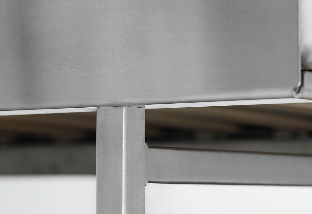 90 - 180cm Bed | Stainless Steel, Moebe