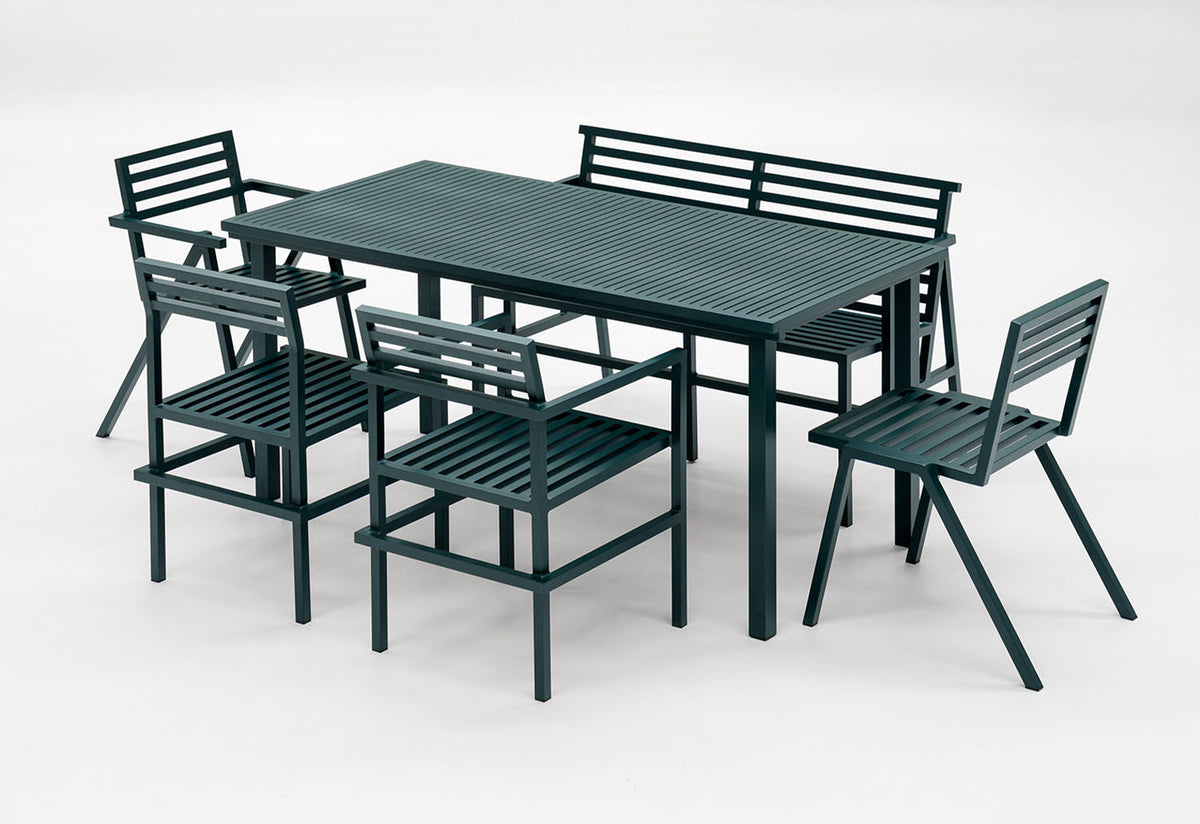 19 Outdoors Stacking Chair, Butterfield brothers, Nine