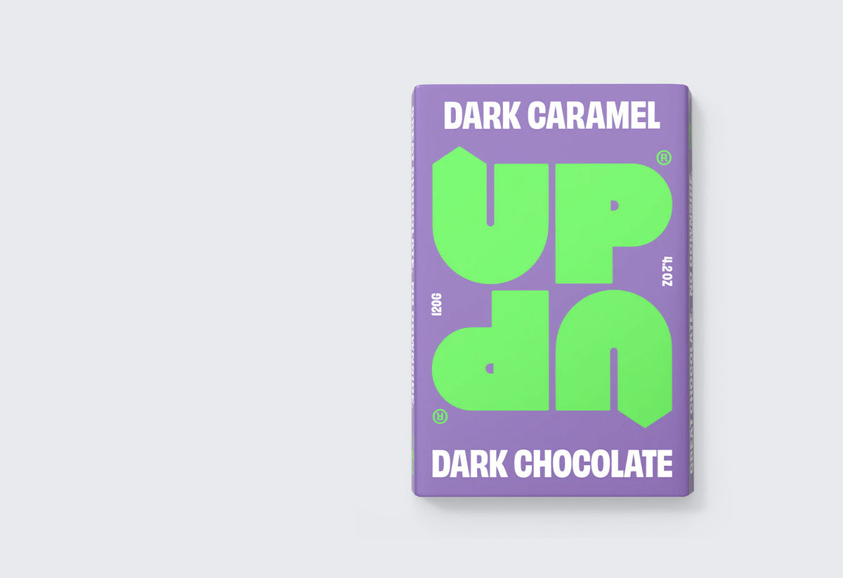 Dark Caramel Chocolate Bar, Up-up
