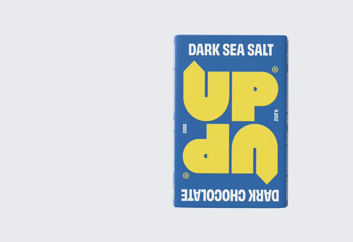 Dark Sea Salt Chocolate Bar, Up-up