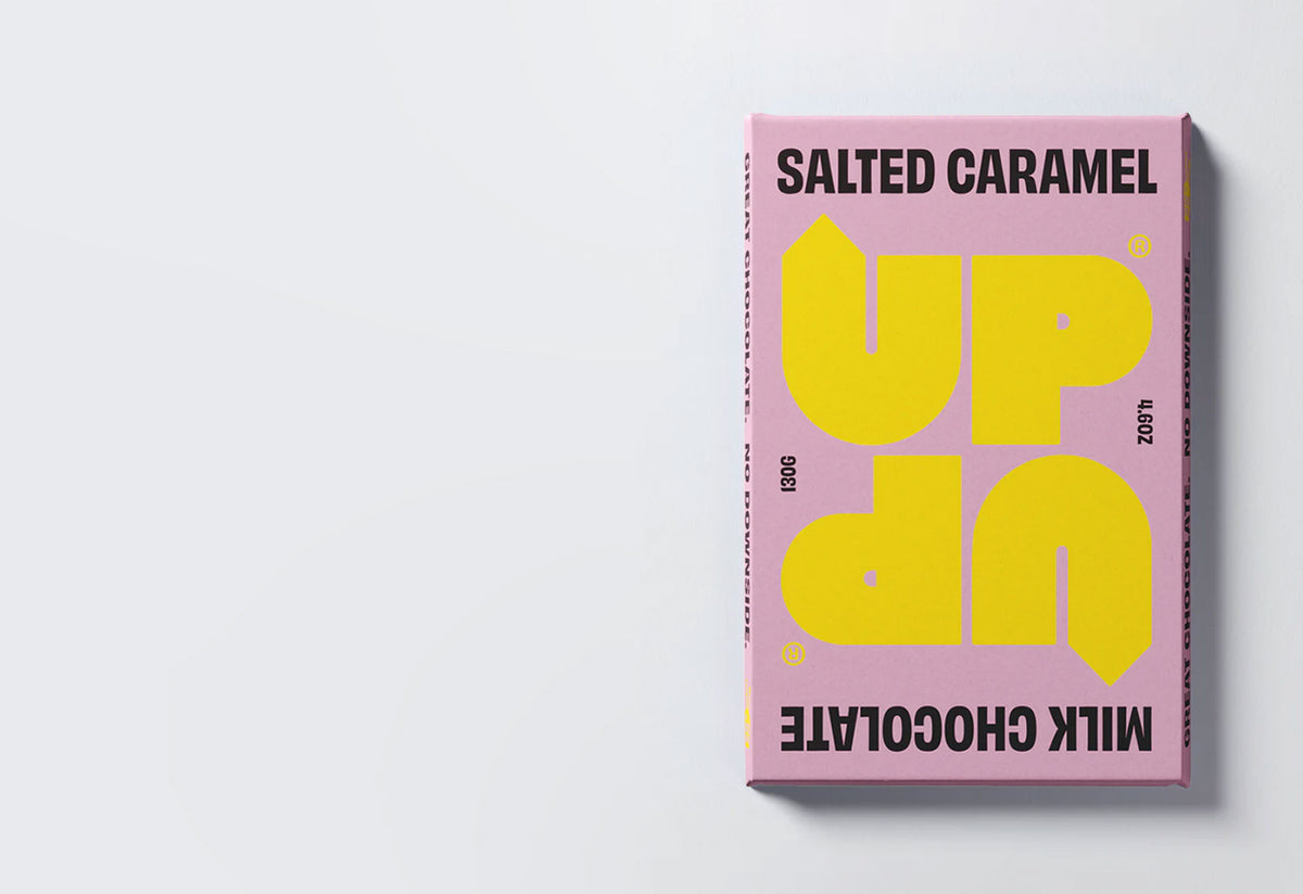 Salted Caramel Milk Chocolate Bar, Up-up